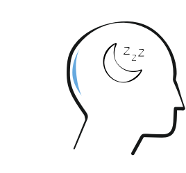 Icône illustrant une personne fatiguée.